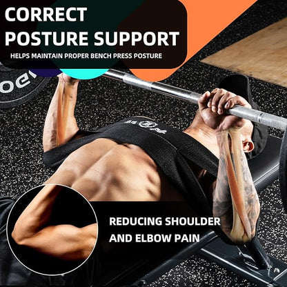 MANUEKLEAR Bench Press Band, Sling Bench Press Band for Men and Women Power Weight Lifting Fitness - Push Up Exercise Assistance Bench Block Increase Strength Gym Workout Equipment