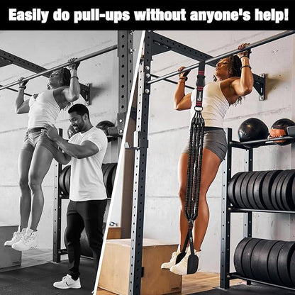 Pull Up Assistance Bands,Up to 300 lbs Assistance,Adjustable Heavy Duty 4 Pull Up Bands with Handle and Door Anchor for Home Gym Fitness Exercise Strength Training Workout Equipment