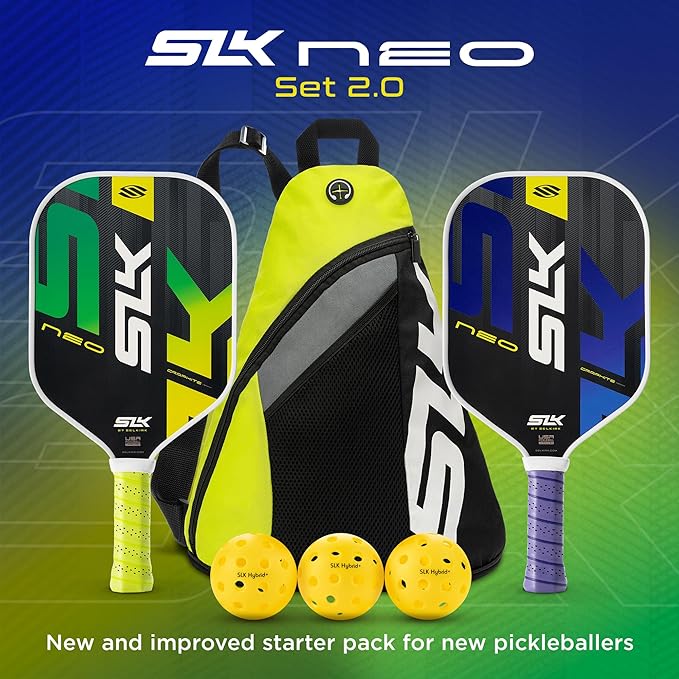 Selkirk Sport SLK Pickleball Paddles Set of 2 | Designed in The USA | Choose The SLK Neo Graphite, SLK Neo Fiberglass Pickleball Set or SLK Atlas Pickleball Bundle