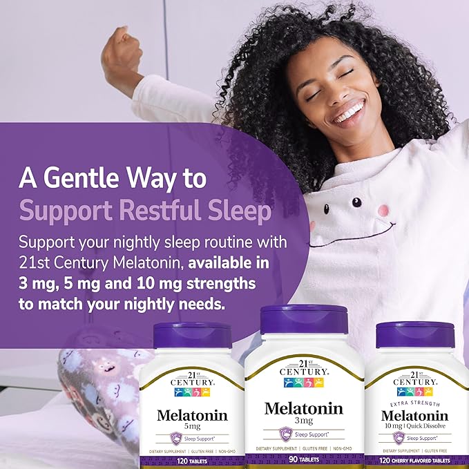 21st Century Melatonin 5 mg Tablets, 120 Count