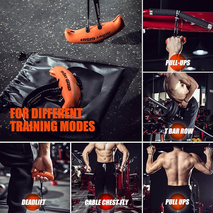 MOST Neutral Grip Pull Up Handles for Home Gym Workout, Ergonomic Pull Up Grips with Non-Slip for T-bar Row