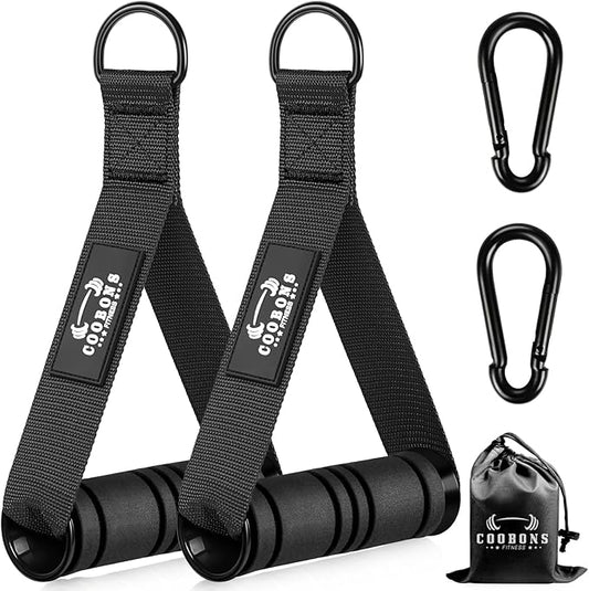 Heavy Duty Exercise Handles, Gym Cable Handles for Cable Machine Attachments, D Handle Cable Attachments, Handles for Resistance Bands, Workout Accessories, Fitness Equipment for Home Gym