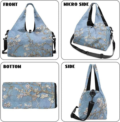 Yoga Mat Bag for Women Men Large Carryall Tote with Adjustable Shoulder Strap for Gym Yoga Travel Pilates Office