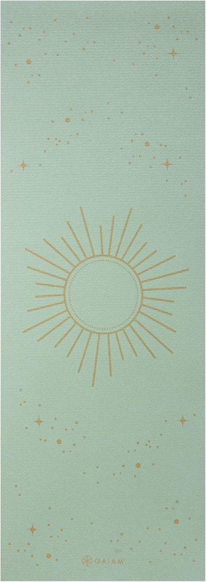 Gaiam Yoga Mat - Premium 6mm Print Extra Thick Non Slip Exercise & Fitness Mat for All Types of Yoga, Pilates & Floor Workouts (68"L x 24"W x 6mm Thick)