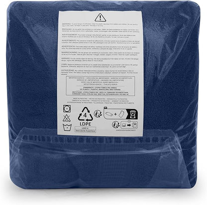 Utopia Towels Luxurious Jumbo Bath Sheet 2 Piece, 600 GSM, 35 by 70 Inches, 100% Ring Spun Cotton, Highly Absorbent and Quick Dry Extra Large Bath Towel, Super Soft Towel, Navy