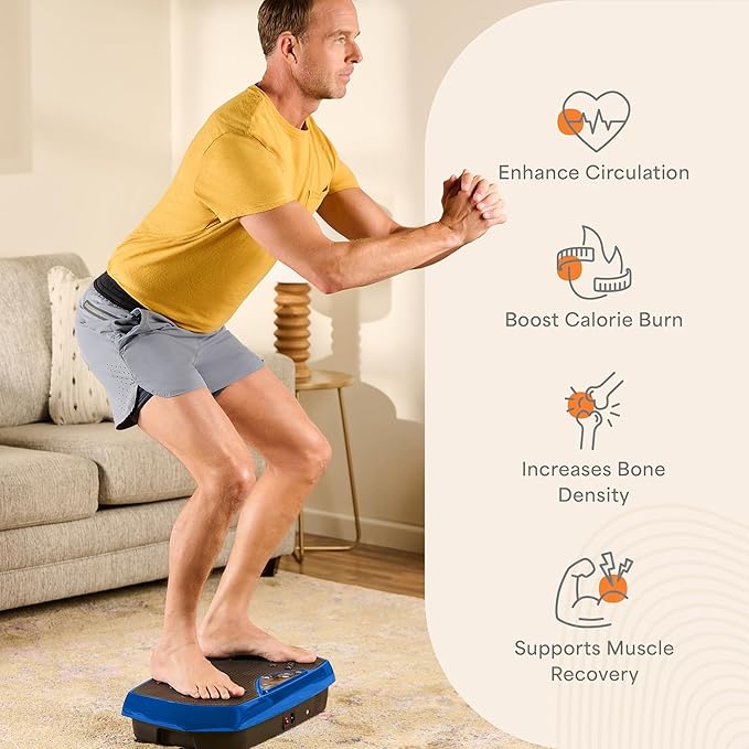 Lifepro Vibration Plate Exercise Machine with Magnetic Acupoints - Full Body Vibration Platform for Beginners and Recovery - Ideal Lymphatic Drainage Massager for Muscle Toning and Overall Fitness