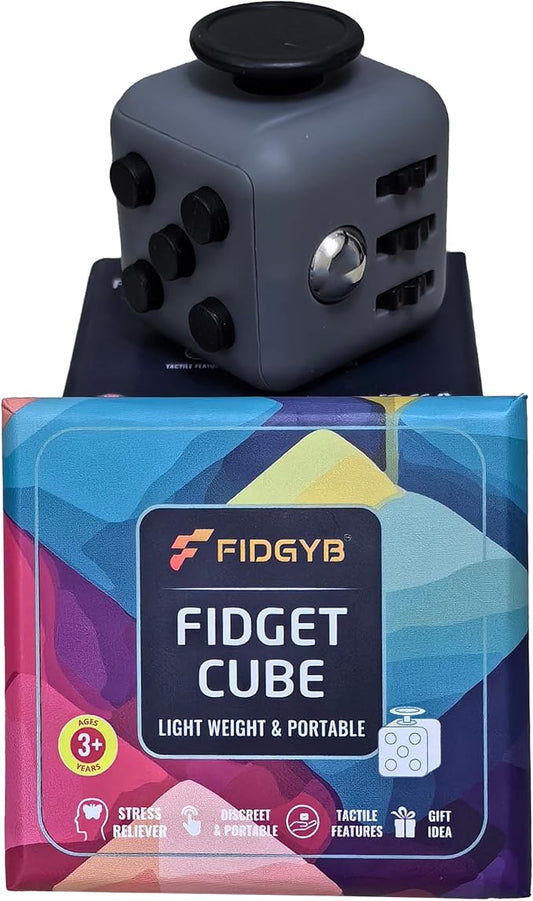 Cube Fidget Stress Relief Toy for Adults & Kids, Smooth, Quiet Sensory Toy for Anxiety, Focus & ADHD Idea[DGB]