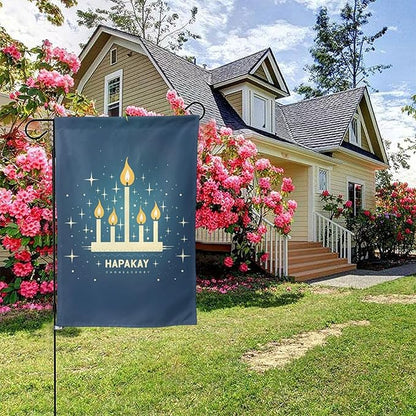 Hanukkah Garden Flag 12x18 In Double Sided Yard Flags Lawn Sign Decor No Flagstand