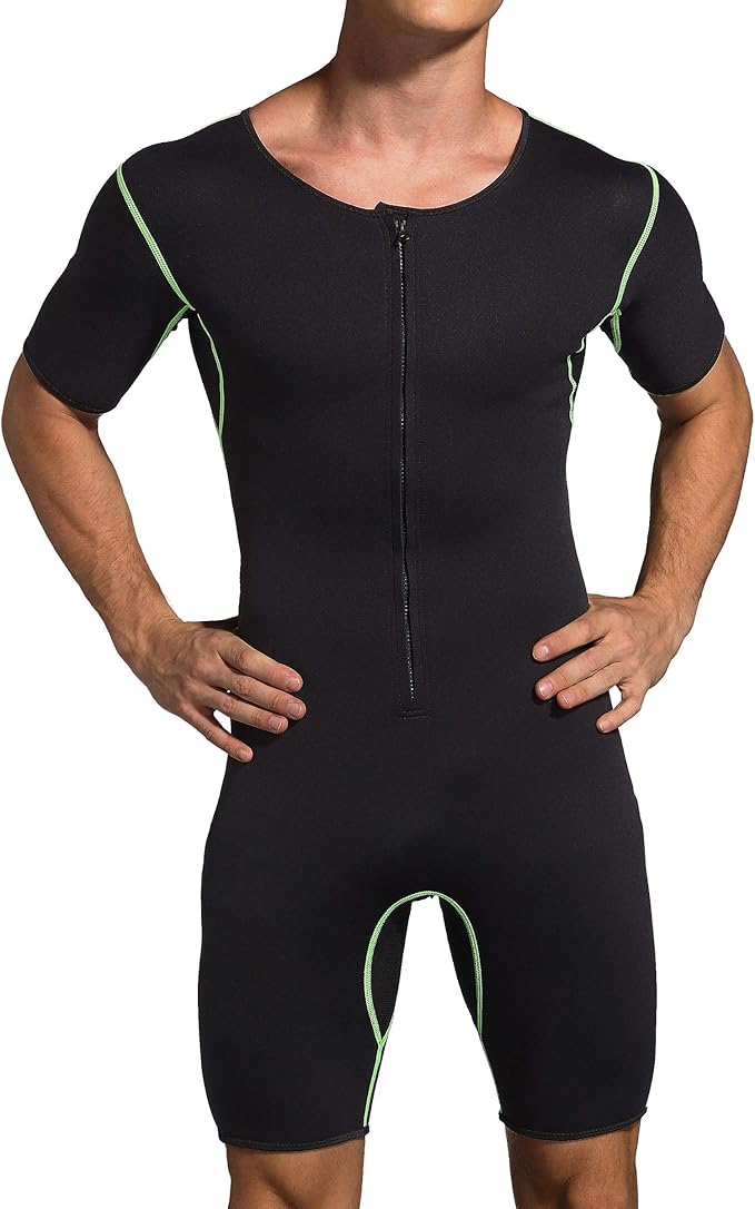 Bakerdani Men's Neoprene Waist Trainer Sauna Suit Body Shaper for Fitness Gym Exercise Training