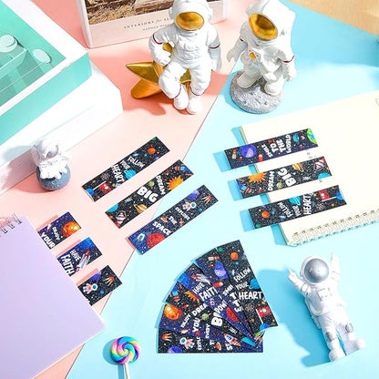 36 Pcs Anxiety Sensory Stickers Mental Health Stickers Fidget Textured Strips Toys Adhesive Tactile Calm Relief Items for Adults Desk School Counselor Classroom(Spaceman Style)