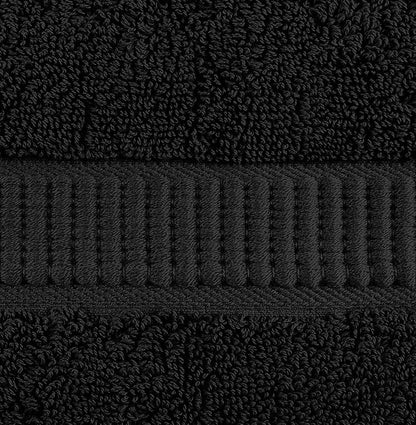 Utopia Towels - Luxurious Jumbo Bath Sheet 8 Piece - 600 GSM (35X70 Inches) 100% Ring Spun Cotton - Highly Absorbent and Quick Dry Extra Large Bath Towel - Super Soft Hotel Quality Towel (Black)