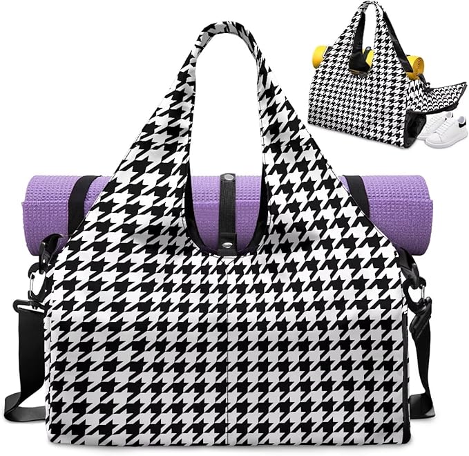 Yoga Mat Bag for Women Men Large Carryall Tote with Adjustable Shoulder Strap for Gym Yoga Travel Pilates Office