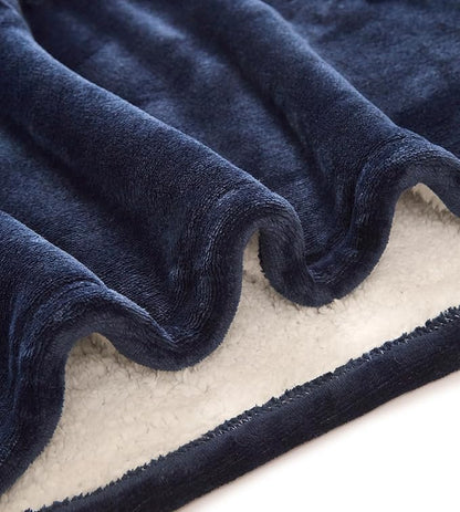 WDCOZY Wearable Blanket Hoodie Oversized Sherpa Fleece Hooded Sweatshirt with Adjustable Eye Mask Cozy For Adults Women Men