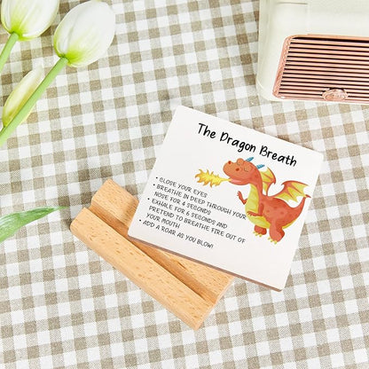 Xendelow Wood Decorative Signage - 4x4 inches Mental Health Therapy Gift, Positivity Recovery Self Care Sign
