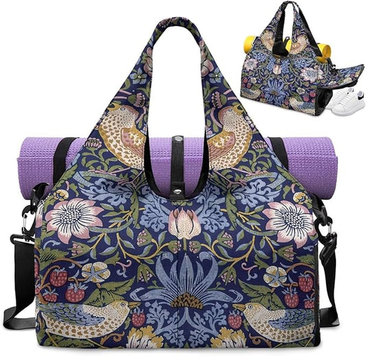 Yoga Mat Bag for Women Men Large Carryall Tote with Adjustable Shoulder Strap for Gym Yoga Travel Pilates Office