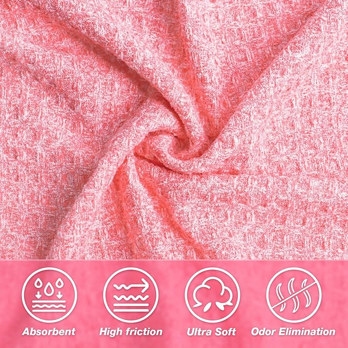 2 Pack Hot Yoga Towel Yoga Mat Towels Non Slip for Hot Yoga Stickyfiber Microfiber Quick Dry Soft Absorbent with Corner Pockets Cover Bikram Pilates Exercise Fitness 24" X 72"Pink