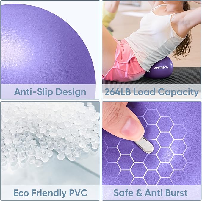 APEXUP Yoga Ball Exercise Ball Anti Slip Heavy Duty for Fitness, Balance & Core Workout