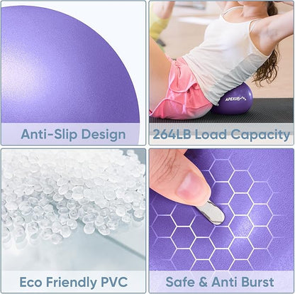 APEXUP Yoga Ball Exercise Ball Anti Slip Heavy Duty for Fitness, Balance & Core Workout