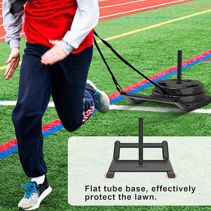 Kipika Weight Sled, Workout Sled, Fitness Strength Training Sled, Speed Training Sled for Athletic Exercise, Speed Improvement, Easily Through Obstacles, Suitable for 1" & 2" Weight Plate