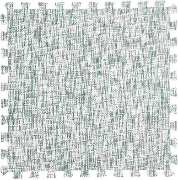 9 Tiles Interlocking Foam Mats 0.4inch Thickness Foam Floor Mats for Home Gym, Fitness, Exercise, Flooring Surface Protection EVA Foam Floor Padding with Border（Blue）