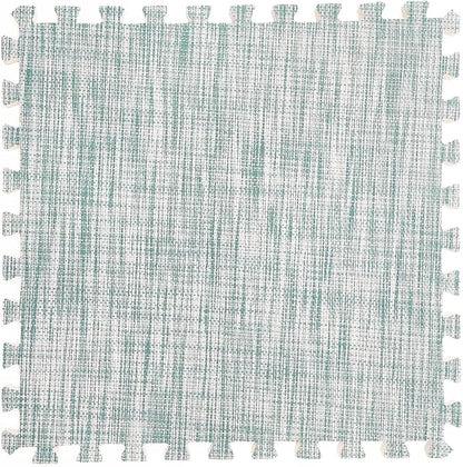 9 Tiles Interlocking Foam Mats 0.4inch Thickness Foam Floor Mats for Home Gym, Fitness, Exercise, Flooring Surface Protection EVA Foam Floor Padding with Border（Blue）