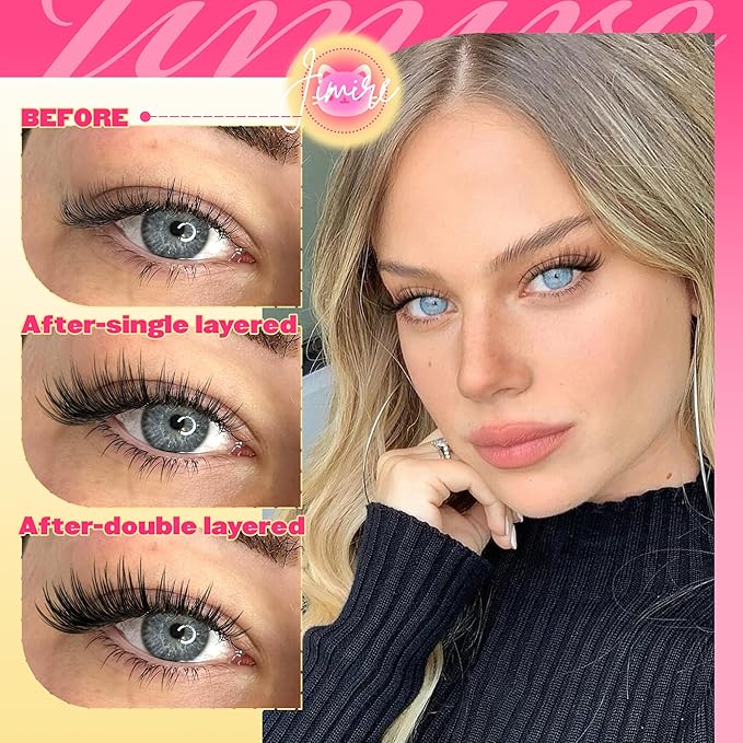 Venus Lash Clusters Kit with Bottom Lashes Natural Look Wispy 10-16MM Lash Extension Kit with Lash Bond and Seal, Remover, Tweezers D Curl Cluster Eyelash Extensions Kit Individual Lashes by JIMIRE