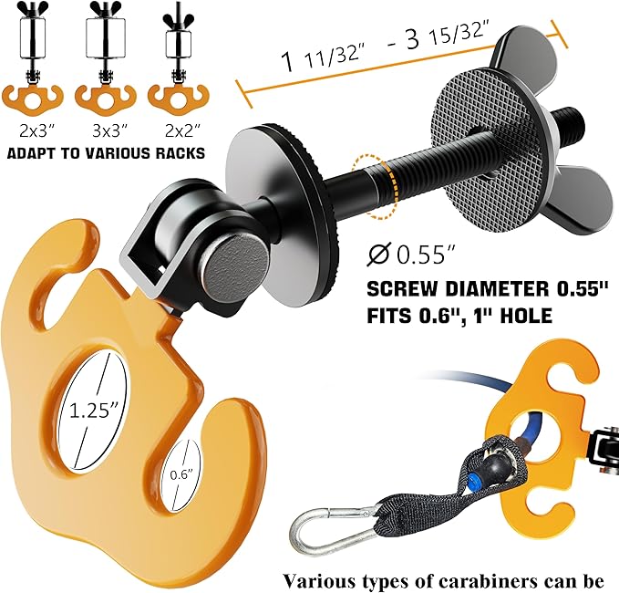 Power Rack Attachments, Hooks for Squat Rack, Resistance Band Heavy Duty, Versatile Gym Equipment Attachments, for Strength Traning, Fitness, Physical Therapy
