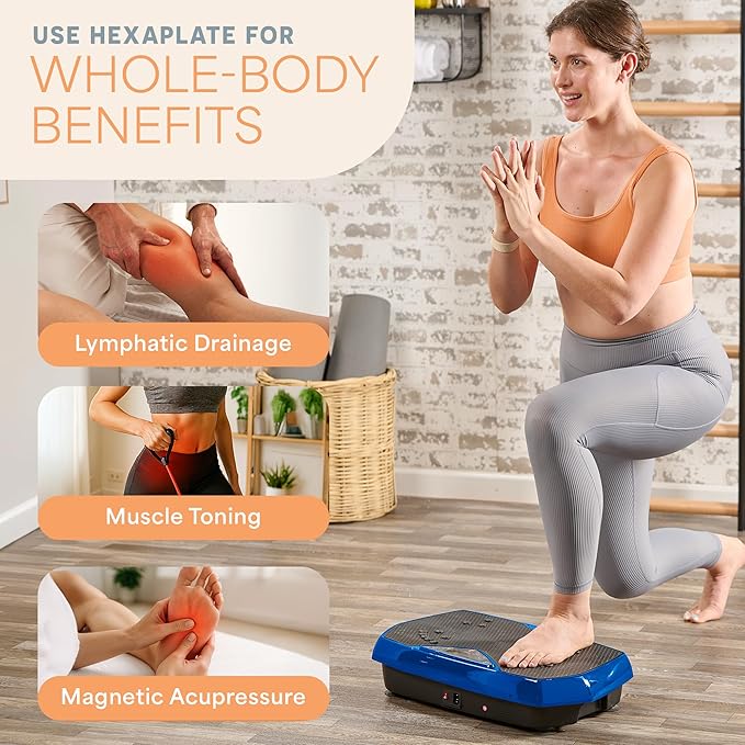 Lifepro Vibration Plate Exercise Machine with Magnetic Acupoints - Full Body Vibration Platform for Beginners and Recovery - Ideal Lymphatic Drainage Massager for Muscle Toning and Overall Fitness