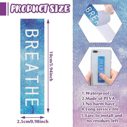 Crtiin 50 Pieces Anxiety Sensory Stickers for Anxiety Relief Items Mental Health Stickers Fidget Textured Strips for Office Classroom Desk Relieve Adult Stress(Tie Dye)