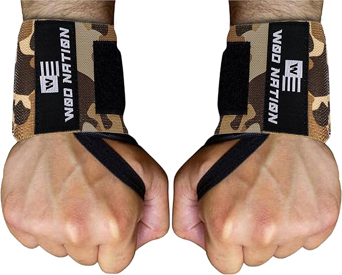 WOD Nation Wrist Wraps for Weightlifting & Strength Training – Professional Gym Straps w/Thumb Loop for Men & Women