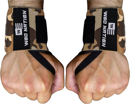 WOD Nation Wrist Wraps for Weightlifting & Strength Training – Professional Gym Straps w/Thumb Loop for Men & Women