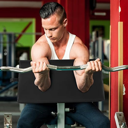 MABOZOO Preacher Curl Pad, Portable Preacher Curl Attachment, Space-Saving Home Gym Equipment for Arms, Biceps, Triceps