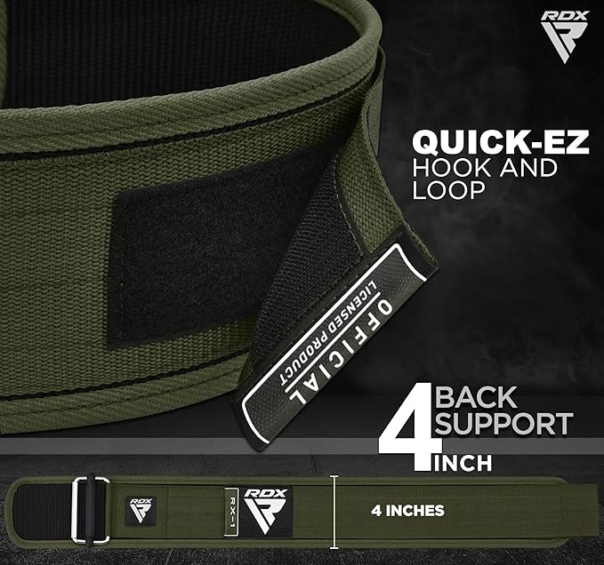 RDX Weight Lifting Belt - AUTO LOCK 4” Premium Adjustable Gym Belt for Olympic Cross Training - Support for Men Women Functional Fitness Workout - WOD Powerlifting Bodybuilding Weightlifting Deadlift