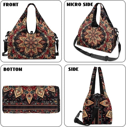 Yoga Mat Bag for Women Men Large Carryall Tote with Adjustable Shoulder Strap for Gym Yoga Travel Pilates Office