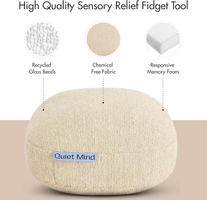Quiet Mind 1.5 lb Weighted Stress Squeeze Ball – Soft Squishy Fidget Gadget for Adults – Help Relieve Stress, Anxiety, Tension - Promotes Focus, Clarity - Sensory Ball for Desk, Office, or Home Use