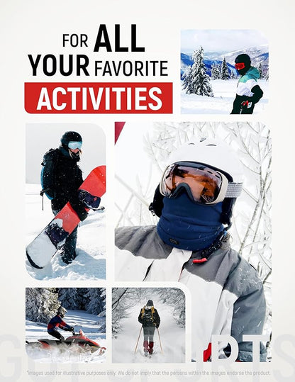 GOT Sports Polar Fleece Neck Warmer - Double-Layer Winter Ski Face Mask - Neck Gaiter Scarf for Skiing, Snowboarding, Running
