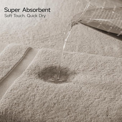 REDKISS 100% Cotton Bath Towels Set of 2, Extra Large Bath Sheets 35 X 70 Inches, 800 GSM, Quick Dry, Ultra Soft & Super Absorbent Bathroom Towel Sets for Bathroom, Gym, Spa, Pool & Hotel, Camel