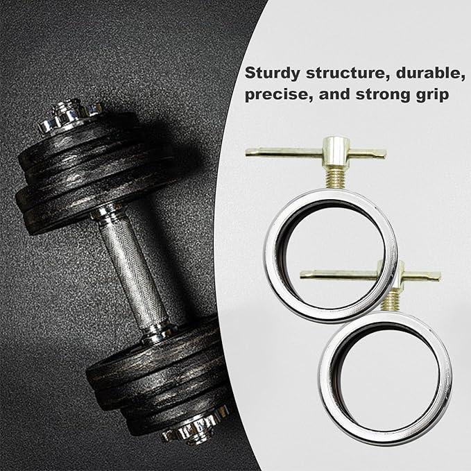 Olympic Barbell Spin-Lock Collars for 2" Olympic Bar Screw Clamps Hex Nut Anti-Slip Collars Dumbell Weight Lifting, Pack of 2 (C)