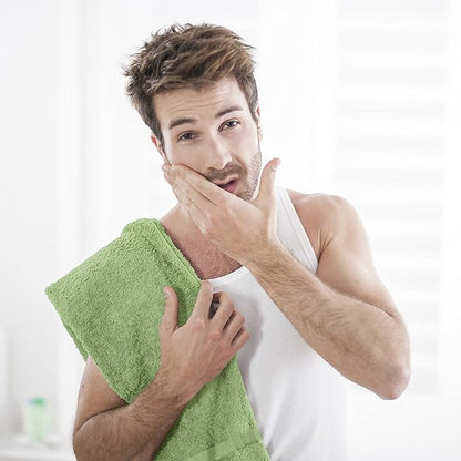 Utopia Towels, Salon Towel, Pack of 12, Not Bleach Proof, 16 by 27 Inches, Highly Absorbent Cotton Towels for Hand, Gym, Beauty, Spa, and Home Hair Care, Sage Green