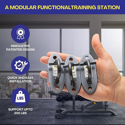 Anchor Gym Mini H1 - Resistance Band Wall Anchors for Home Workouts | Wall Mount Anchor for Resistance Bands, Stretch Straps & Suspension Trainers