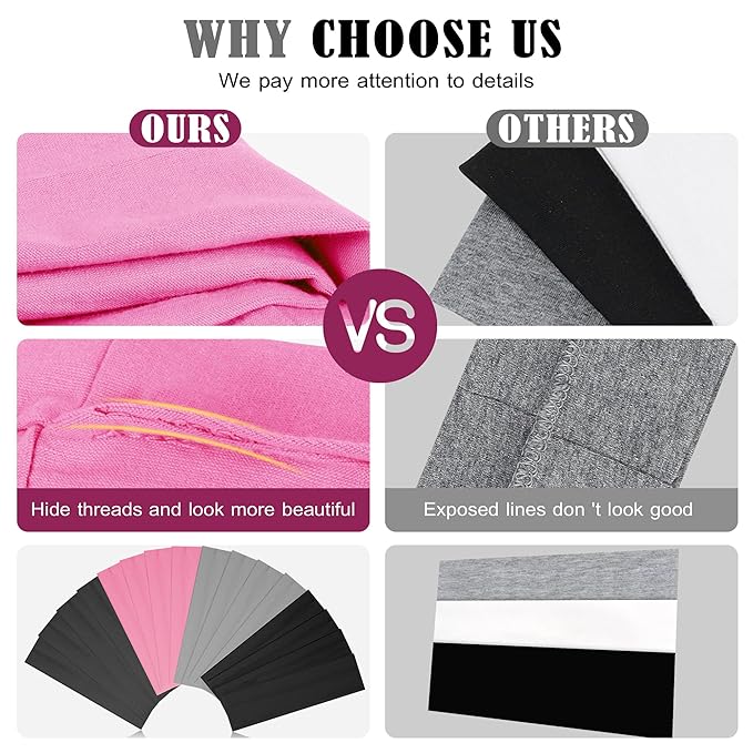 16Pcs Headbands for Women - Multicolor Absorb Sweat Non Slip Absorb Sweat Sports Hair Bands（ Soft Cotton Cloth Stretchy Headbands ）（Suitable for Fitness Yoga Outdoor Exercise ）