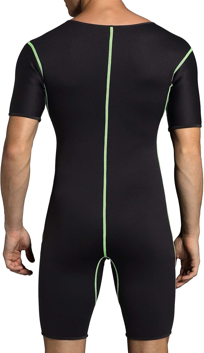 Bakerdani Men's Neoprene Waist Trainer Sauna Suit Body Shaper for Fitness Gym Exercise Training
