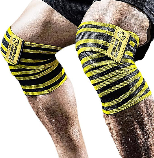 TAVIEW Elbow Wraps for Weightlifting (1 Pair), 47" Elastic Elbow Support & Compression Powerlifting, Fitness, Cross Training & Gym Workout - Elbow Straps for Weight Lifting