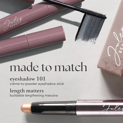 Julep Eyeshadow 101 Cream-to-Powder Waterproof Shadow Stick – Smoky Tawny Matte – Long-Lasting, Crease-Proof, Muted Brown Matte Eyeshadow with Built-in Smudger