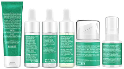 Skin Care Set for Women Teen - Hydrating & Anti-Aging Facial Routine Skincare Products Gift Set,Cleanser,Toner,Retinol Serum,Niacinamide Hyaluronic Acid Serum & Face Cream - Gifts for Women Christmas