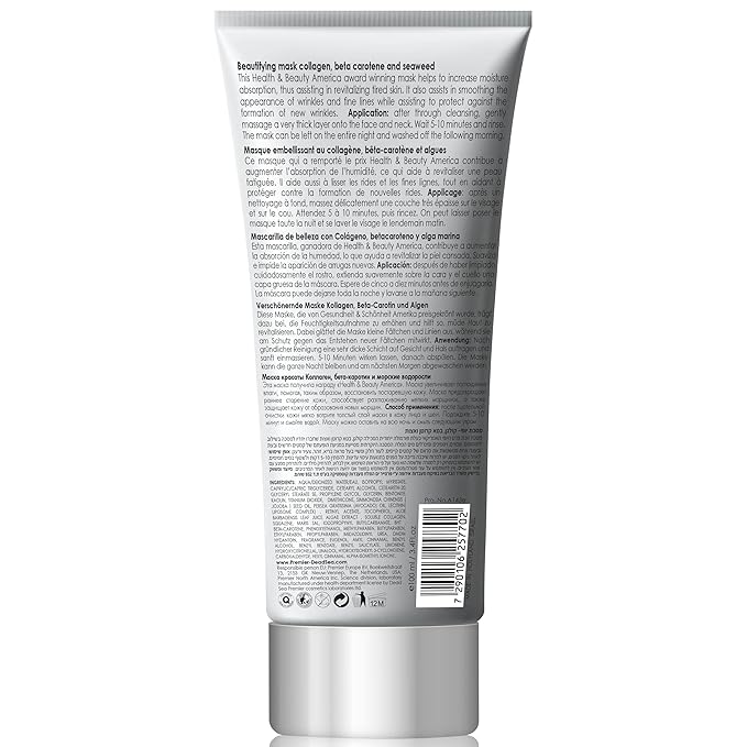 Premier Dead Sea Classic Beautifying Mask Collagen, Beta Carotene And Seaweed Reduces Blackheads, Pores, Acne, Oily Skin - Visibly Healthier Face & Body Complexion - All Natural Anti-Aging 4.4 Fl Oz