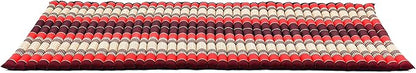 Leewadee - Kapok Roll Mat – Handcrafted Folding Sleep & Relaxation Mattress from Thailand, Ideal as Guest Bed, Camping Mat, Yoga Mat or Traditional Futon, 75 x 39 inches, Red