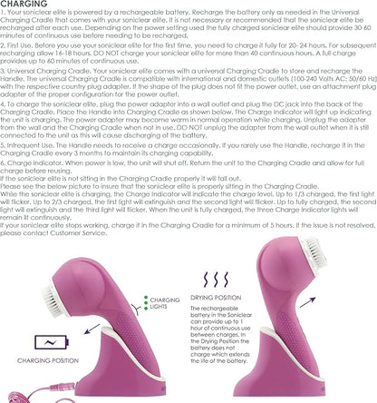 Michael Todd Beauty - Soniclear Elite - Facial Cleansing Brush System - 6-Speeds - Face Cleansing Brush & Exfoliating Body Scrubber