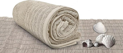 Tens Towels Pack of 1 Jumbo Bath Sheet 40 x 80 Inches, Extra Large & Light Weight, Quicker to Dry, 100% Cotton, Super Soft & Absorbent, Perfect to Wrap Yourself in, Beige