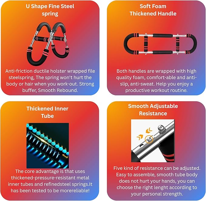 Smooth Shops® Twister Arm Trainer – Adjustable Resistance Chest Expander & Forearm Exerciser for Home Gym Fitness